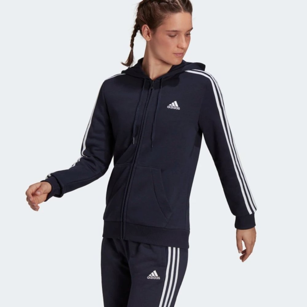 ADIDAS Essentials Black Fleece Jogging Suit